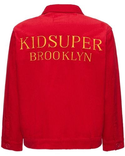 Kidsuper Embroide Corduroy Jacket - Red