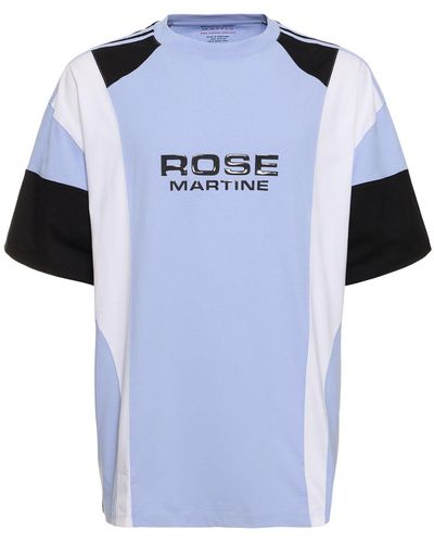 Martine Rose Logo Cotton Football Top - Blue