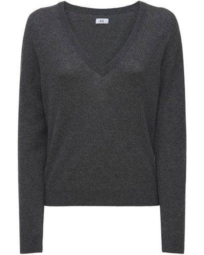 AG Jeans Sweater Aus Kaschmir Mit V-ausschnitt - Grau
