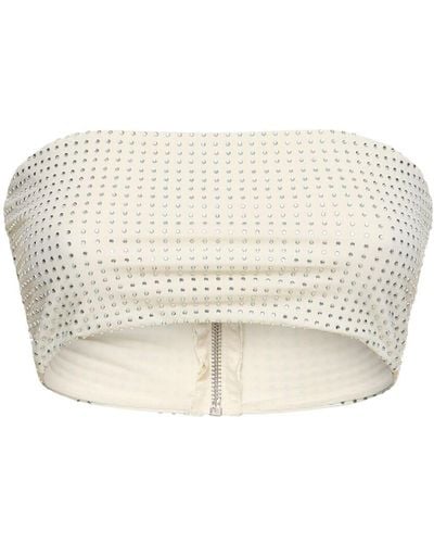 WeWoreWhat Embellished Bandeau Top - White