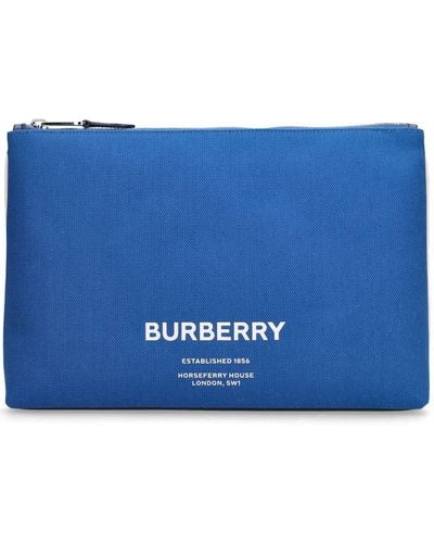 Burberry Pochette en nylon - Bleu