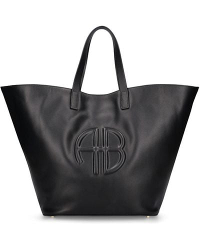Anine Bing Palermo Leather Tote Bag - Black