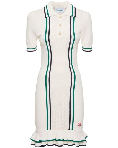 Casablancabrand Tennis-minikleid Aus Pointelle - Weiß