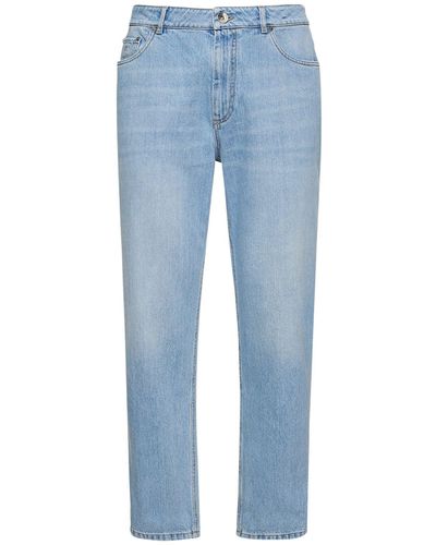 Brunello Cucinelli Cotton Denim Straight Jeans - Blue