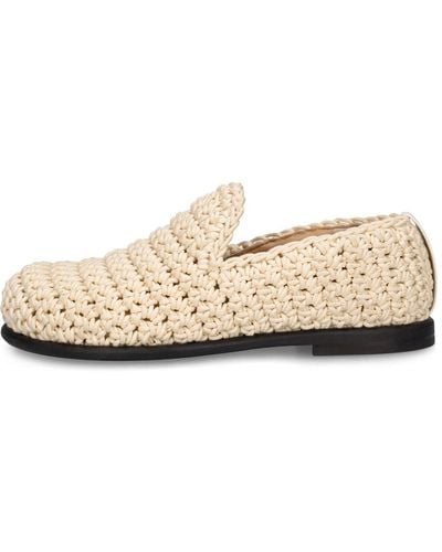 JW Anderson 10Mm Crochet Loafers - Natural