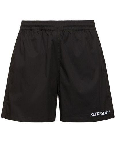 Represent Cotton Blend Shorts - Black