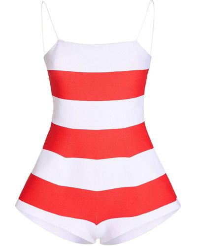 Jacquemus La Combi Bimini Striped Playsuit - Red