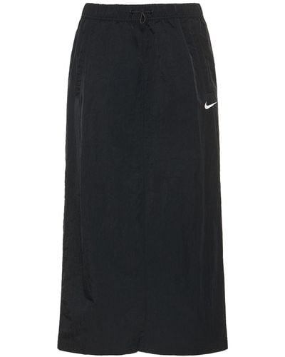 Nike Woven Nylon High Rise Skirt - Black