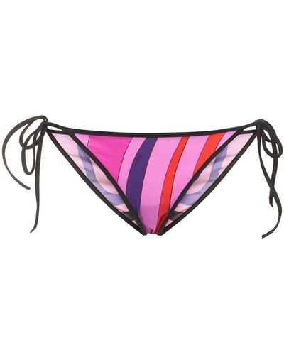Emilio Pucci Slip bikini in lycra stampata - Rosa