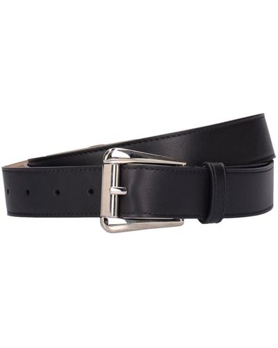 Michael Kors 30Mm Joni Leather Belt - Black