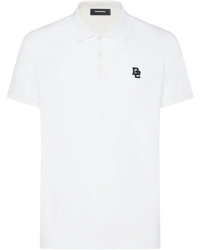 DSquared² Polohemd Aus Baumwolle Mit Fit D2-logo - Weiß