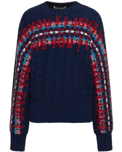 Philosophy Di Lorenzo Serafini Wool Logo Sweater - Blue