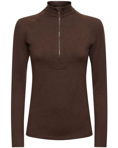 Varley Half Zip Long Sleeve Shirt - Brown