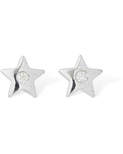 AG Jeans Pendientes Estrella De - Blanco