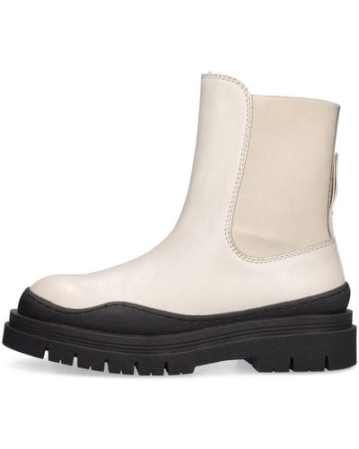 See By Chloé 35Mm Alli Leather Chelsea Boots - Natural