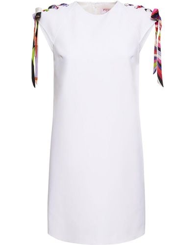 Emilio Pucci Tech Crepe Mini Dress - White