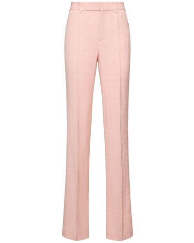 Petar Petrov Mid-rise Straight Leg Tailored Trousers - Pink