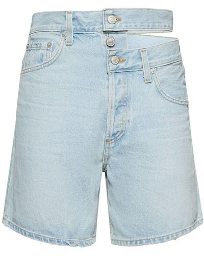 Agolde Shorts con cintura alta - Azul