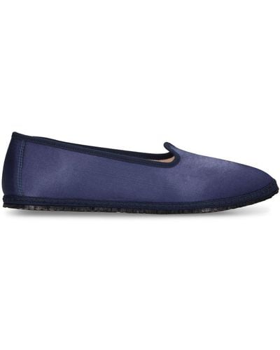 Vibi Venezia Chaussures sans lacets en satin mirtillo 10 mm - Bleu