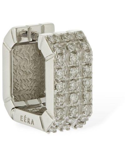 Eera Candy 18kt & Diamond Hoop Mono Earring - Metallic