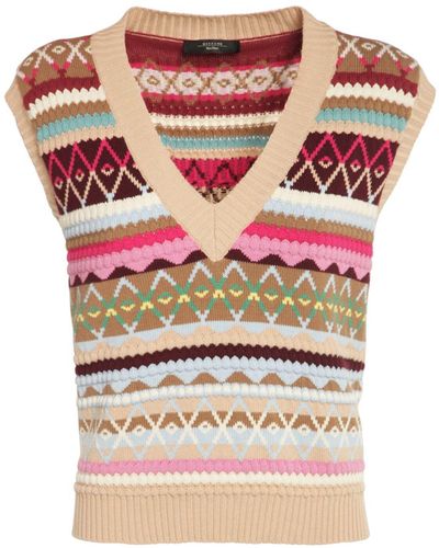 Weekend by Maxmara Esperia Jacquard Cotton Blend Vest - Multicolour