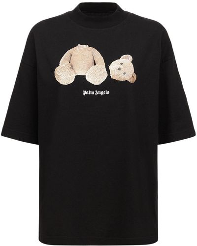 Palm Angels Bear クロップドコットンtシャツ - ブラック