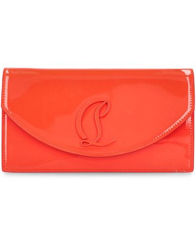 Christian Louboutin Small Loubi54 Patent Leather Clutch - Red