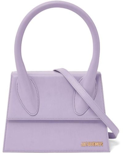 Jacquemus Le Grand Chiquito Leather Top Handle Bag - Purple