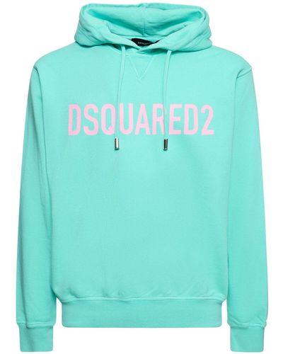 DSquared² Logo Cool Fit Cotton Hoodie - Green