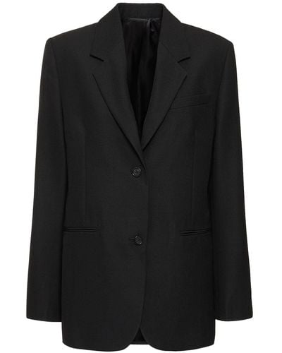 Totême Tailored Wool Blend Jacket - Black