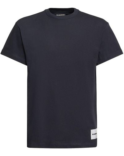 Jil Sander Set de 3 camisetas de algodón - Negro