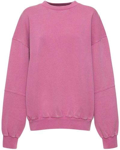 CANNARI CONCEPT Oversize Cotton Crewneck Sweater - Pink
