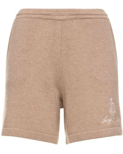 Sporty & Rich Vendome Cashmere Shorts - Natural