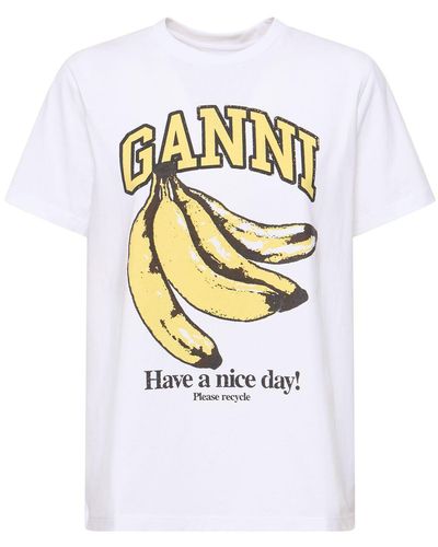 Ganni ジャージーリラックスtシャツ - ホワイト