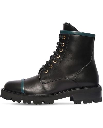 Malone Souliers 30mm Bryce Leather Combat Boots - Black