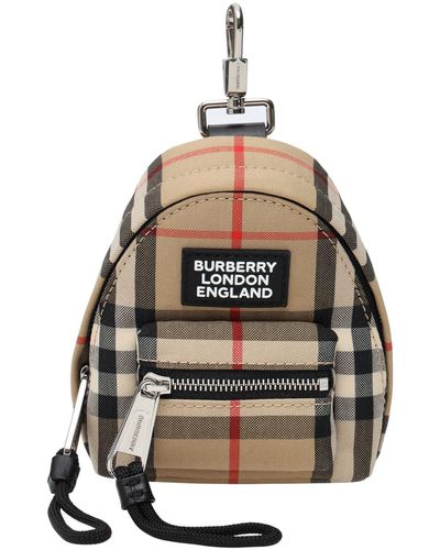 Burberry チェック Backpack キーチェーン - マルチカラー
