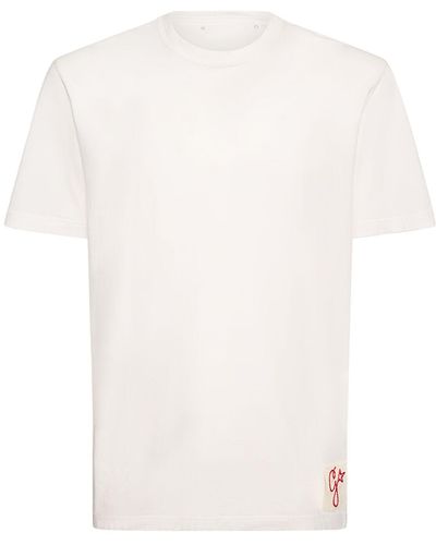 Golden Goose T-shirt regular fit in jersey di cotone distressed - Bianco