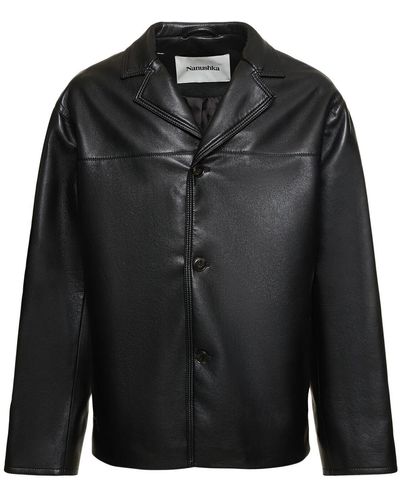 Nanushka Regenerated Leather Jacket - Black