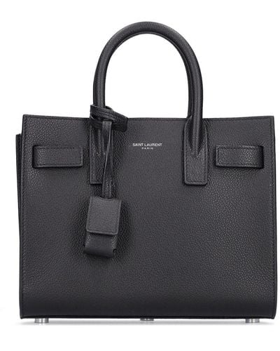 Saint Laurent Nano Sac De Jour Leather Top Handle Bag - Black