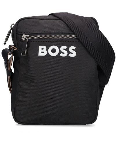 BOSS Catch Logo Crossbody Bag - Black