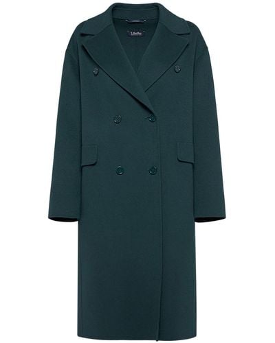 Max Mara Oliver Double Breasted Wool Coat - Green
