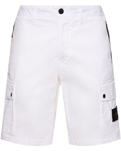 Stone Island Shorts cargo - Bianco
