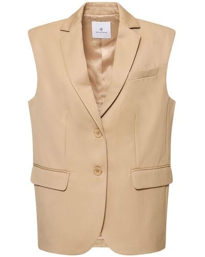 Anine Bing Tay Wool Vest - Natural
