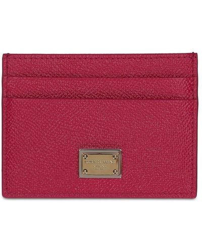 Dolce & Gabbana Porta carte di credito in pelle - Rosso