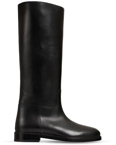 LEGRES 25mm Leather Riding Boots - Black