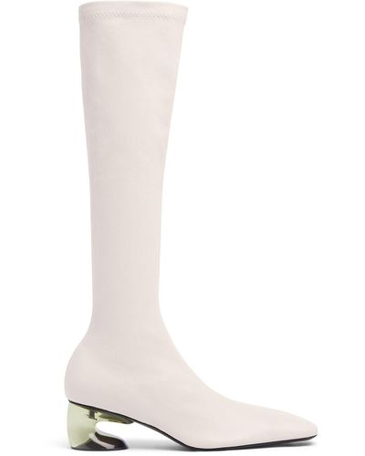 Jil Sander 50mm Leather Over-the-knee Boots - White