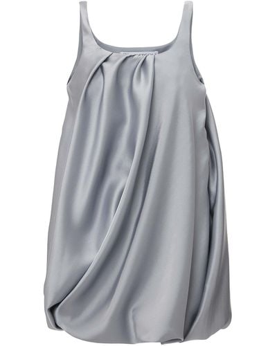 JW Anderson Twisted Satin Mini Dress - Gray