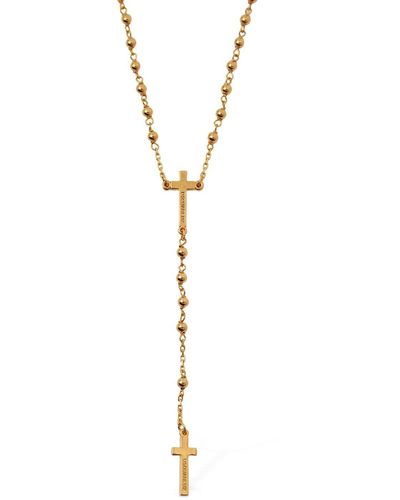 DSquared² Jesus Long Chain Necklace - Metallic