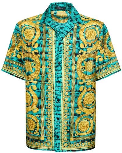 Versace Seidenhemd mit Barocco-Print - Mehrfarbig