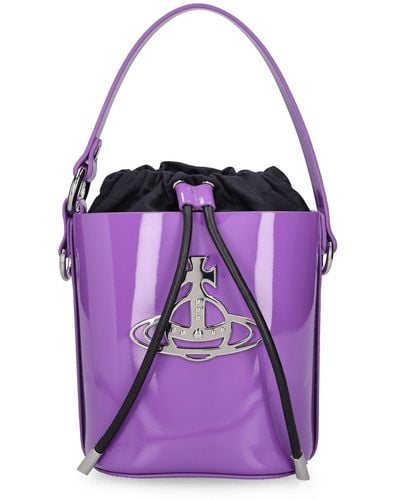 Vivienne Westwood Daisy Leather Bucket Bag - Purple